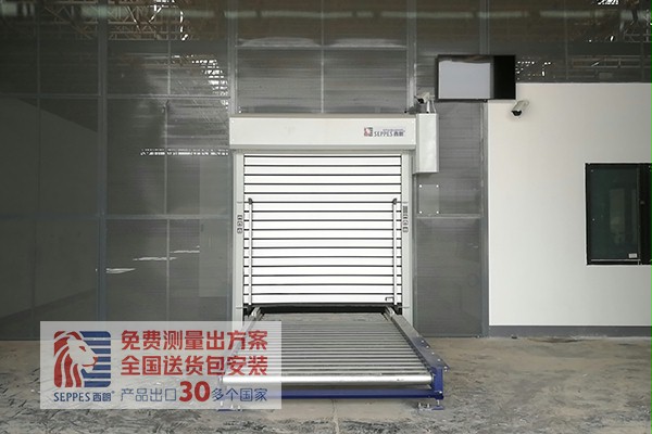 鋁合金門簾快速門與機場X光安檢機聯動工作