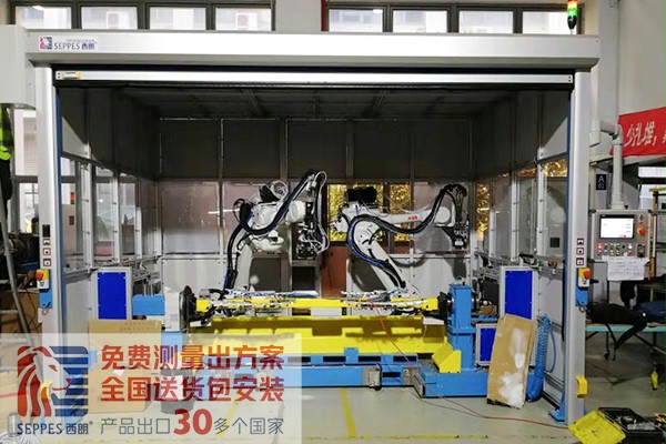 機器人手臂設備間防護快速卷簾門