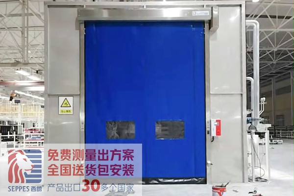 湖北汽車裝配線淋雨室不鏽鋼快速門